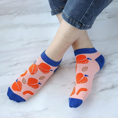 Lustige Sneaker Socken Damen PolyesterBunte Socken Damen 2