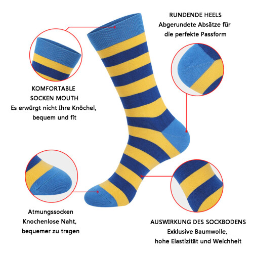 Lustigen Herren Socken Bunte Gemusterte PolyesterSocken 2