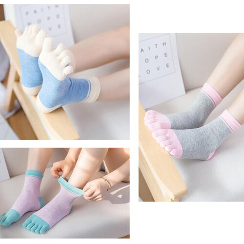 Zehensocken Damen Fünf Finger Socken aus Baumwolle 2