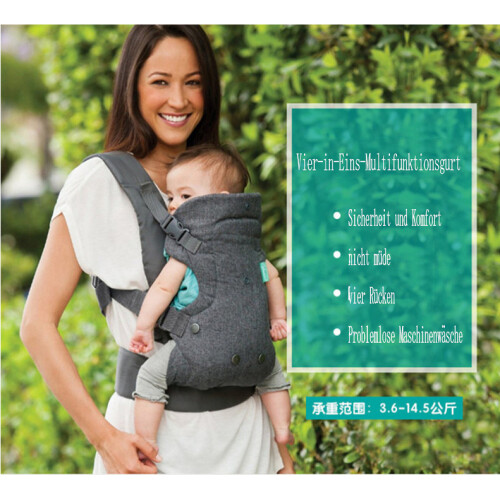 4-in-1-Trage mit Lätzchen ergonomisch umwandelbar 2