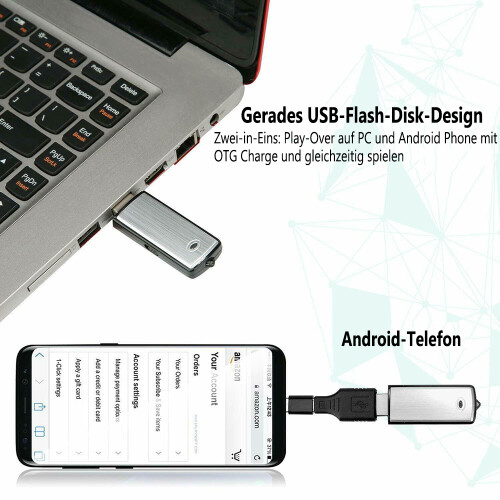 Digitales Diktiergerät, 16 GB Mini USB Speicherstick, mit Lanyard 2