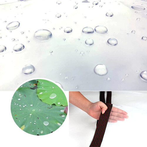 wasserdicht Transparent Plane mit Ösen, Abdeckplane Baufolie 2