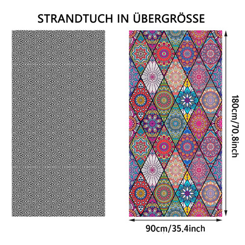 Neues Beidseitig Bedrucktes Strandtuch Microfaser Handtücher 2