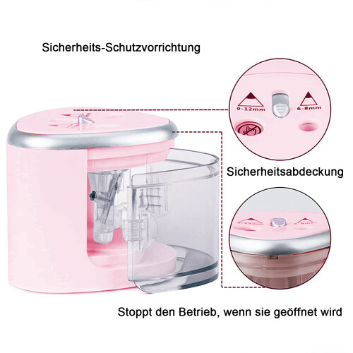Elektrischer Anspitzer Kinder Batterie  Klein Doppelloch Spitzer 2