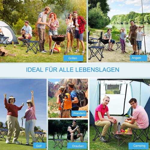 Camping Hocker Tragbarer Klapphocker Tragbarer Stuhl 2