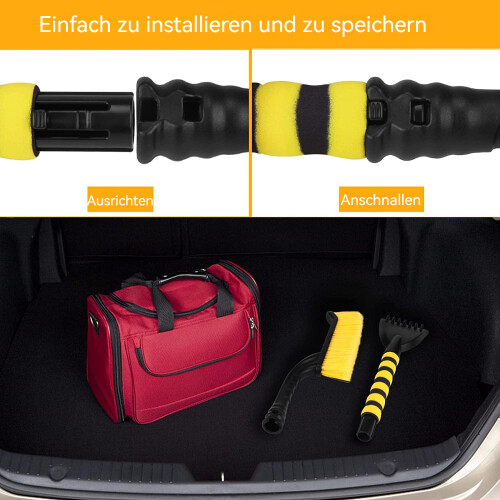 Eiskratzer, Schneebürste Abnehmbarer Eiskratzer mit rutschfestem Griff 2