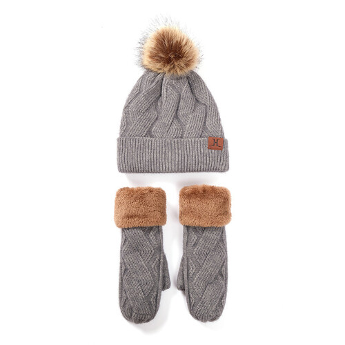 Mütze Handschuhe Schal Set für Damen Mädchen