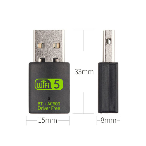 Adaptador USB WLAN AC600Mbit/s, adaptador Bluetooth, memoria USB WLAN 2