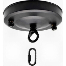 Ceiling Light Rosette - Decorative Ceiling Mount with Accessories, Single Wiring Hole Canopy, Hook Plate for Suspended Lighting Fixtures