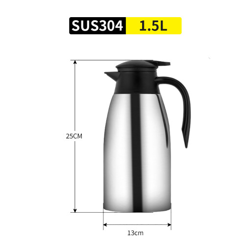 Cafetera de vacío de doble pared, tetera de acero inoxidable, termo 2
