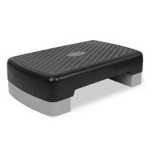 FUNJEPE 2 Levels Height Adjustable Workout Aerobic Step Stepper in Fitness & Exercise Step Platform Trainer Stepper with 2 Risers Adjust 10cm - 15cm