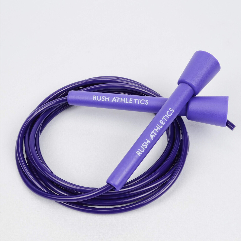 RUSH ATHLETICS SPEED ROPE -PURPLE- Best for Boxing MMA Cardio Fitness Training - Speed - Adjustable 11ft JUMP ROPE Sold by RUSH ATHLETICS