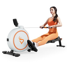 DeerRun Rowing Machine with LCD Display Silent Rowing Machine with APP Cardio Rower Machine with 32-Level Magnetic Resistance for Home 135kg Weight