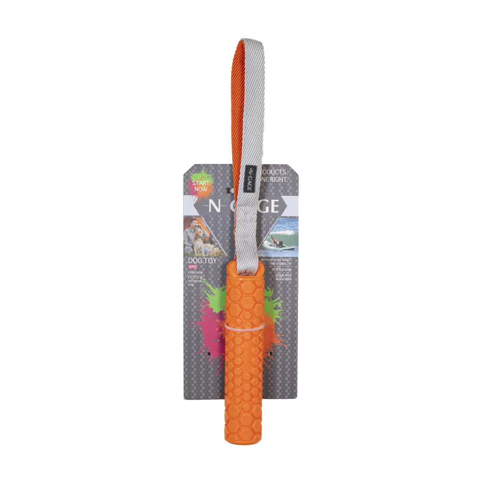 Rosewood N-Gage Bumper Junior, Tough Dog Toy, Interactive Toy, Orange