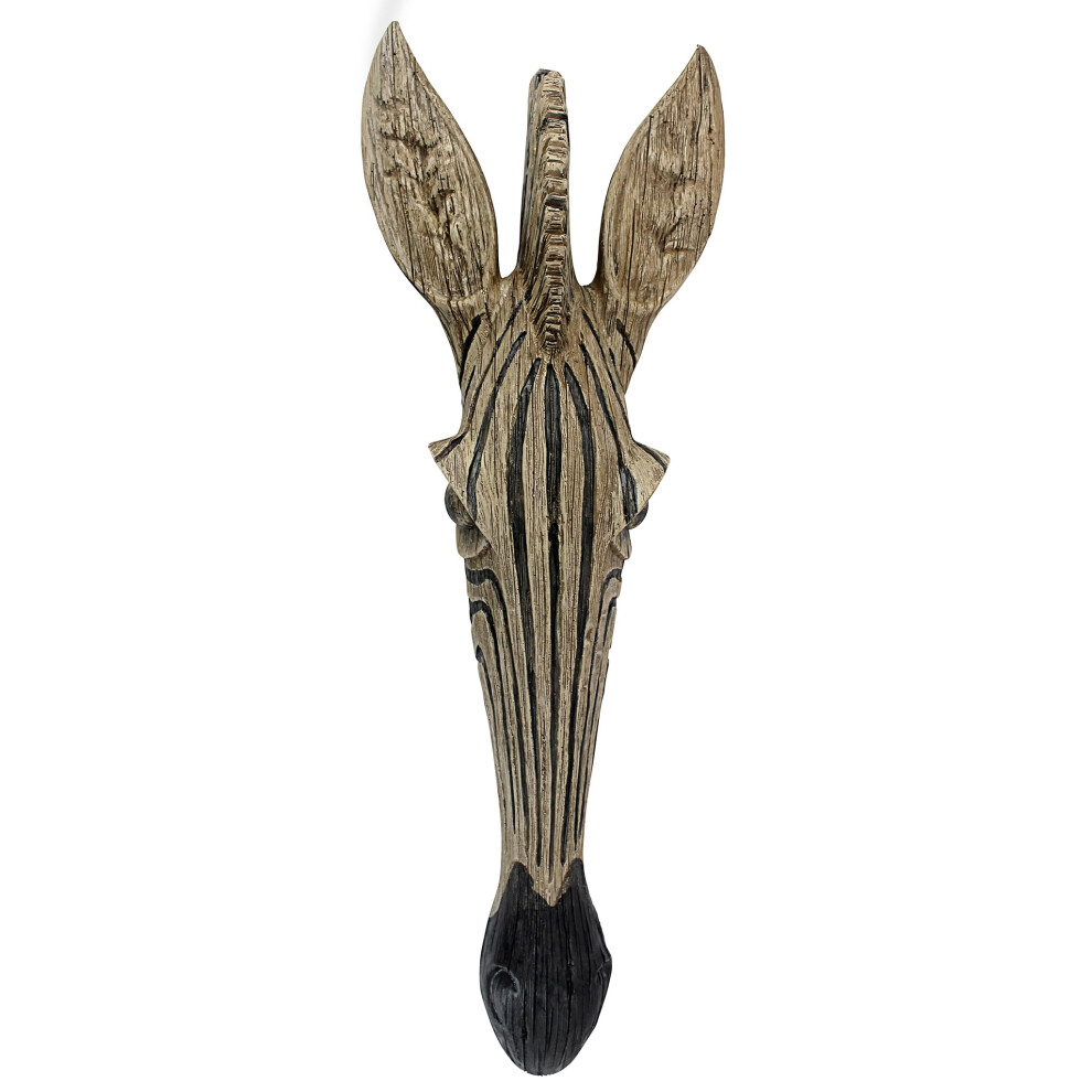 Design Toscano Qs91790 Zebra Animal Mask Of The Savannah Wall Decor Sculpture, Polyresin, Full Colour, 42 Cm