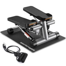 Sportsroyals Stair Stepper for Exercise with Mat, Mini Steppers with Resistance Band, Hydraulic Fitness Stepper Exercise Home Workout Equipment for