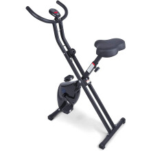 Uten Folding Exercise Bike, Upright Foldable Stationary Bike, Workout Bike for Indoor Trainer Cardio for Home Use, 8-Level Adjustable Magnetic