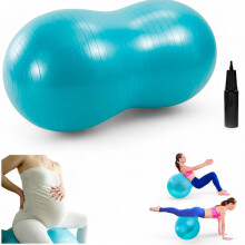PHYSIOWORX Peanut Ball x 50cm ? Multiple Use: Exercise, Yoga, Pilates, Rehab, Sensory, Fitness, Birthing and Flexible Seating - Anti-Burst Exercise