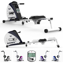 We R Sports Premium Rowing Machine Elastic Cord Resistance Body Tonner Home Rower Fitness Cardio Workout Weight Loss (Silver)