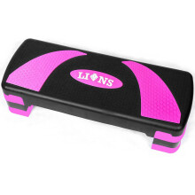 Lions Aerobic Stepper Home Gym Equipment For Women, Full Body Folding Workout Machine, Adjustable Step Trainer (Pink)