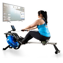 Bluefin Fitness Blade Aqua M-1 Metal Water Resistance Rowing Machine | Realistic Rowing Experience | Hydro-Power Technology | High-Intensity Workout |