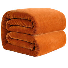 funky gadgets Fleece Throw Blanket for Bed - Soft Cozy Fluffy Blanket for Sofa, Warm Double Throws Fit All Season Orange, 150x200 cm