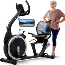 MERACH Recumbent Exercise Bike, Recumbent Bike for Home, Light Commercial Recumbent Bikes for Seniors Adults, Magnetic Recumbent Stationary Bike with