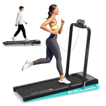 Mobvoi 6% Incline Smart AI Foldable Treadmill Walking Pad Speaker TicSports APP 12 KMH 120 KG Portable Compact Treadmills for Home Office Under Desk