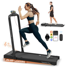 Mobvoi 6% Incline Smart AI Foldable Treadmill Walking Pad Speaker TicSports APP 12 KMH 120 KG Portable Compact Treadmills for Home Office Under Desk