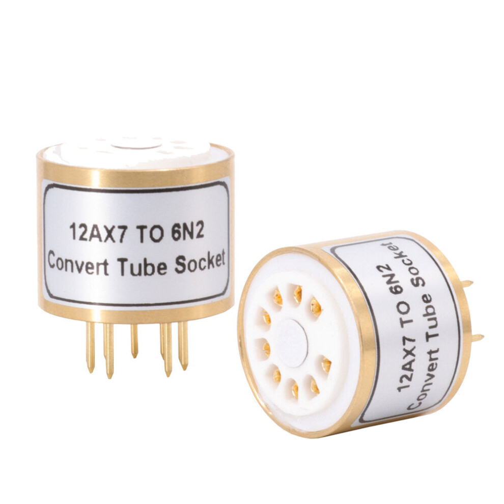 (#3) 12Ax7 12Au7 Ecc82 Ecc83 To 6N2 6N1 6N6 6922 Ecc88 E88cc Diy Audio Amplifier Vacuum Tube Convert Socket Adapter Hifi Gold 8727971218785