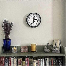 Modern Wall Clock, Quiet Non-Ticking Timepiece for Bedroom or Kitchen