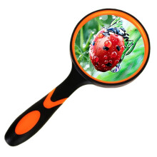 (Green) 1pc 100mm 10X Shatterproof Handheld Magnifier With Non-Slip Rubber Handle