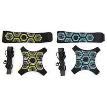 (Blue) Kids Soccer Trainer Sports Football Kick Throw Solo Practice Aid Assistance Waist Belt Control Skills Training Band Adjustable