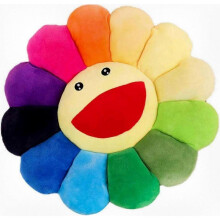 Soft 17-Inch Floral Plush Seat Cushion - Large Pillow for Floor Seating, Kids' Reading Nook, TV Lounge, and Bedroom Decor
