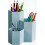 Hexagonal Desk Organizer, Plastic Pencil Holder for Home Office and School Use 1