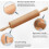 Solid Beech Wood Professional Rolling Pin for Baking 1