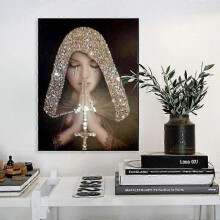 5D DIY Diamond Painting Kit for Adults, Complete Set with Diamond Embroidery Art for Home Decor, Spiritual Girl Design