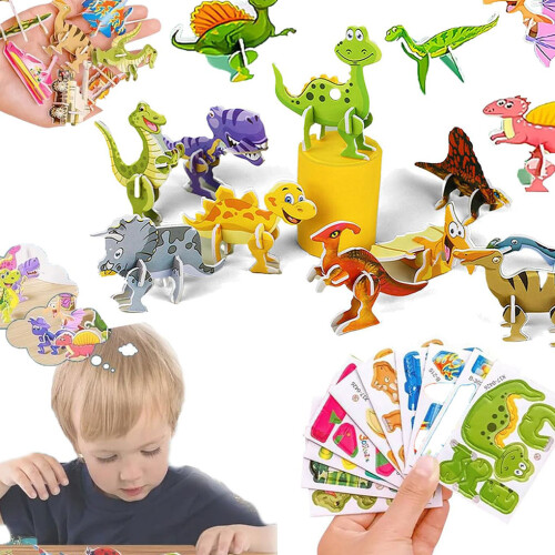 100pcs/set Childrens 3D Cartoon Puzzles Educational And Fun Options 1