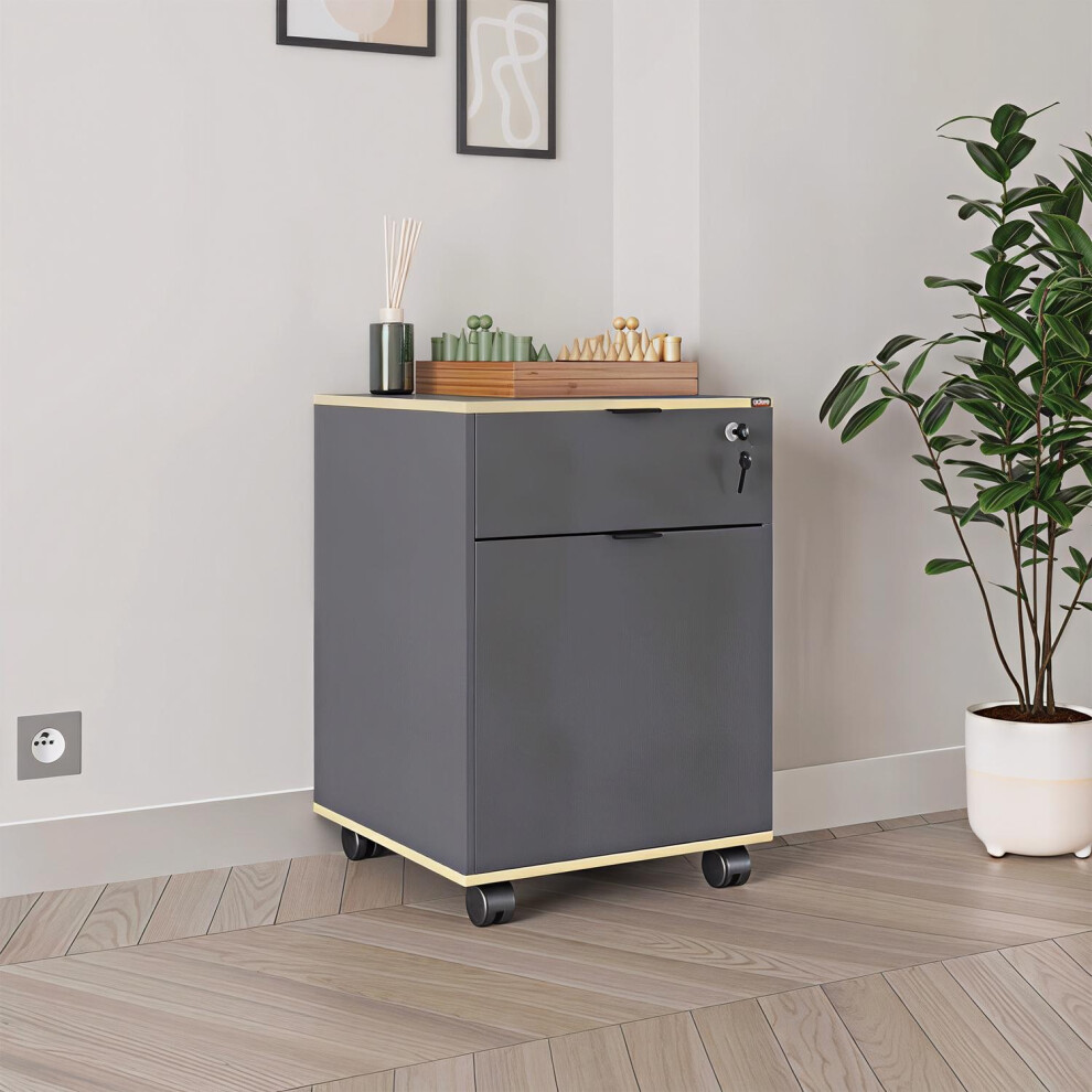 1 Door 1 Drawer Mobile Office Cabinet