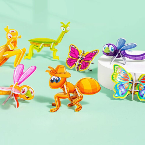 100pcs/set Childrens 3D Cartoon Puzzles Educational And Fun Options 2