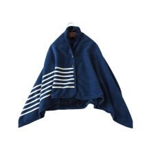 (Blue and white, 80x135cm) Warm And Cozy Wheelchair Blanket For Cold Days Breathable Legs Feet