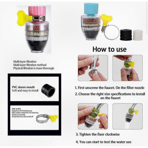 3pcs Shower Faucet Water Filter Purifier for Kitchen Bathroom 1