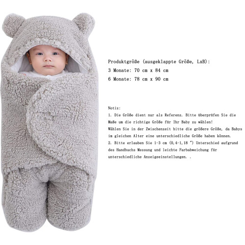 Couverture à capuche pour nouveau-né, gigoteuse, lange 2