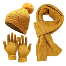 Ensemble bonnet, écharpe et gants tactiles pour femme, bonnet tricoté