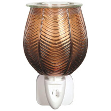 Aroma Wax Melt Burner Plug In - Ribbed Amber Lustre