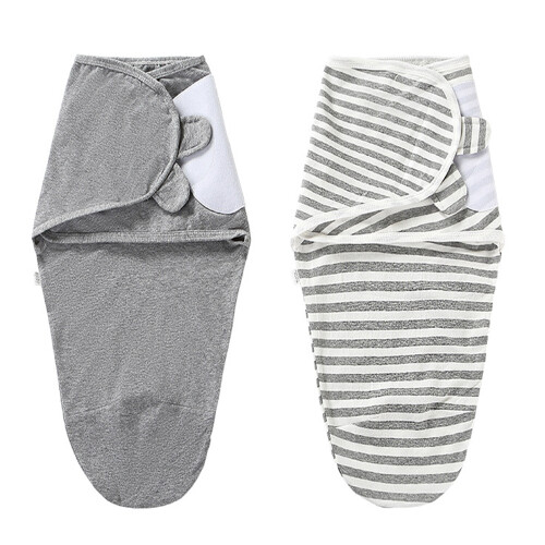 Lot de 2 couvertures d'emmaillotage pour bébé unisexes de 0 à 3 mois 1