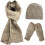 Ensemble bonnet, écharpe, gants, bonnet tricoté, ensemble 3 pièces unisexe 1
