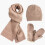 Ensemble bonnet, écharpe, gants, bonnet tricoté, ensemble 3 pièces unisexe 1