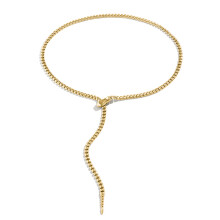Chaîne de taille bohème avec pendentif serpent simple pour l'été