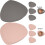 Sets de table et dessous de verre lavables en cuir artificiel double face 6